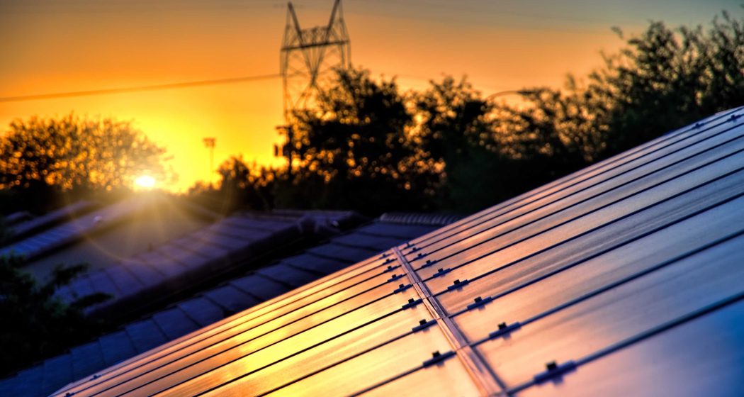 sunset with solar services in winter haven